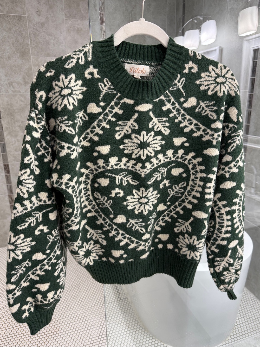 Heirloom Floral Fair Isle Knit Sweater by the brand Listicle - small - Picture 2 of 4